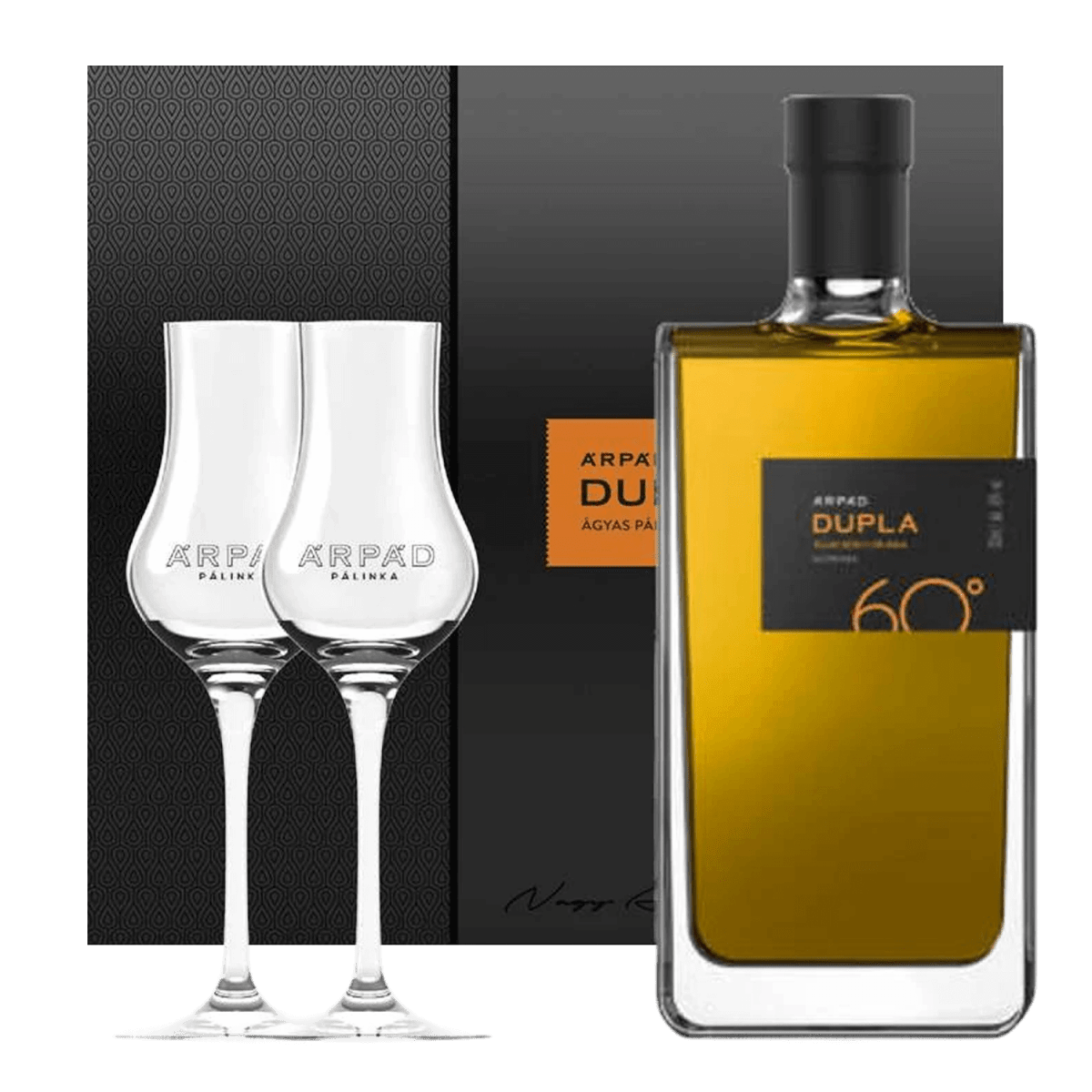 Árpád Dupla Ágyas Körte Pálinka Díszdobozban, 2 Tulipán Pohárral - Reserva