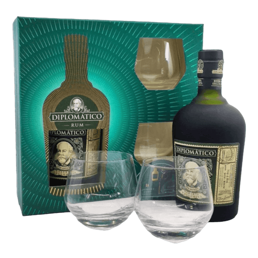 Diplomatico Reserva Exclusiva Rum Díszdobozban, 2 Pohárral - Reserva