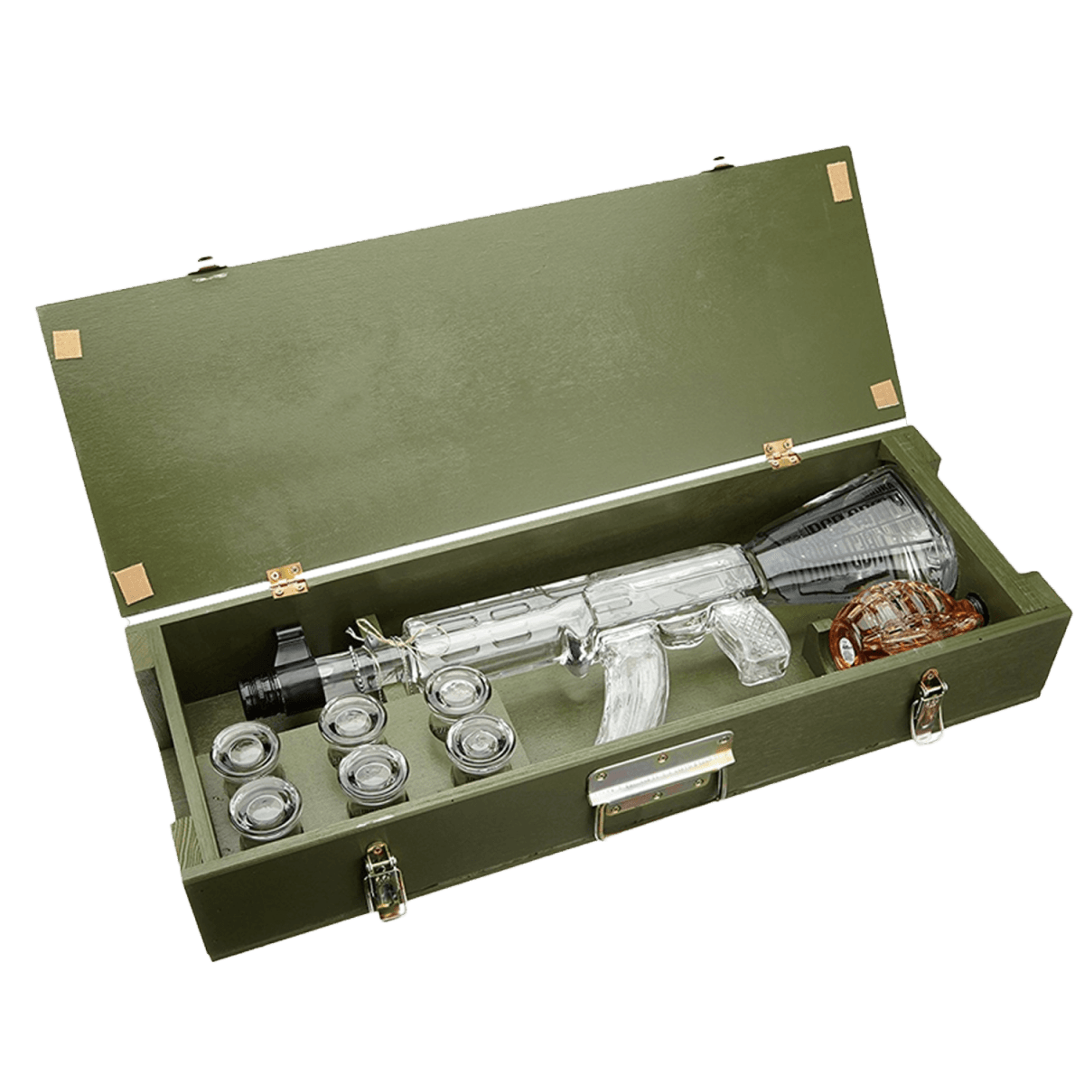 Kalaschnikow Red Army Vodka Fa Díszdobozban, 6 Pohárral - Reserva