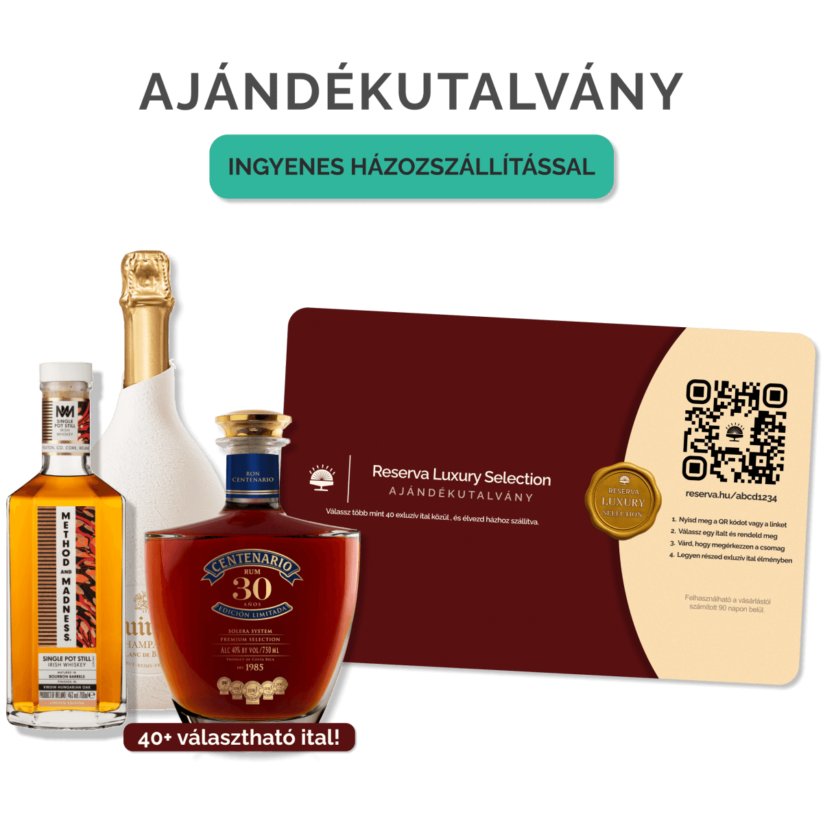 Luxury Selection Ajándékutalvány (Választható ital, házhoz szállítva) - Reserva