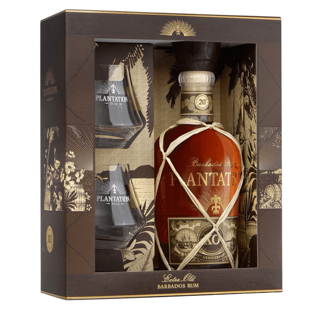 Planteray XO Extra Old Rum Díszdobozban, 2 Pohárral - Reserva