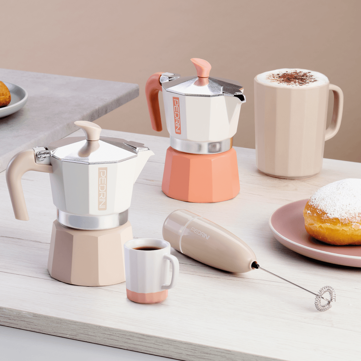 Pedrini® MyMoka Kotyogós Kávéfőző - Homok - Reserva